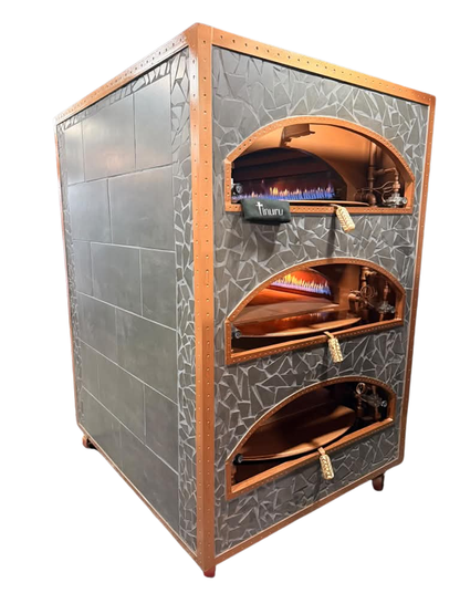 Triple Deck Commercial Gas Brick Pizza Oven – High-Capacity Stone Hearth